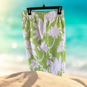 CMX Sport swim trunk lime green and white extra large floral pattern goo…